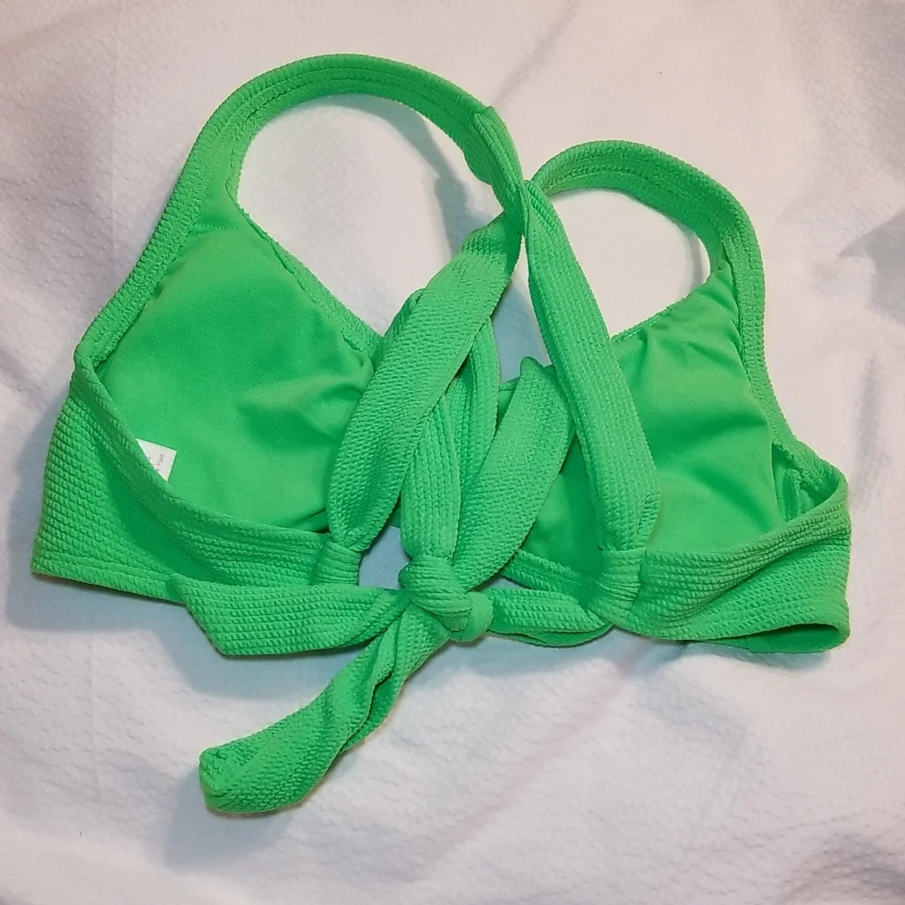 NWOT CROSS BACK TIE BACK BIKINI TOP BRA YOGA VOLLEYBALL DANCE GYM EXERCISE - Picture 2 of 4